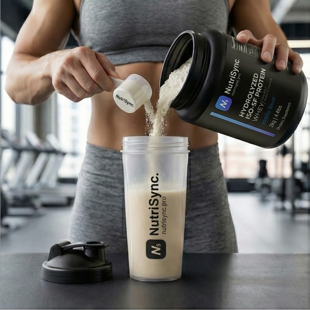 Athlete using NutriSync Protein